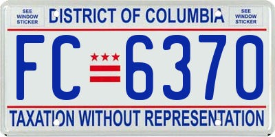 DC license plate FC6370