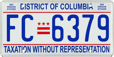 DC license plate FC6379