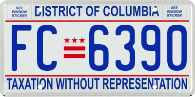 DC license plate FC6390