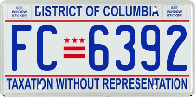 DC license plate FC6392