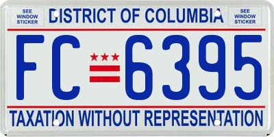 DC license plate FC6395