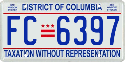 DC license plate FC6397