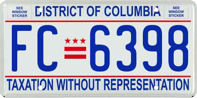 DC license plate FC6398