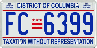 DC license plate FC6399