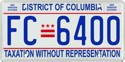 DC license plate FC6400