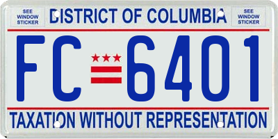 DC license plate FC6401