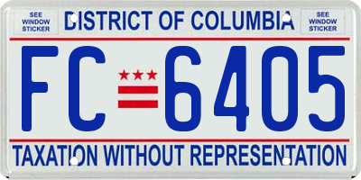 DC license plate FC6405