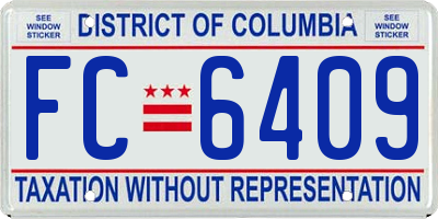 DC license plate FC6409