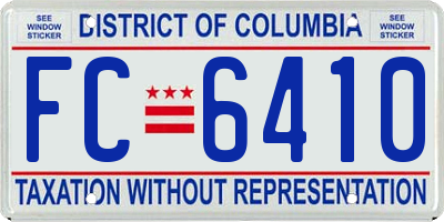 DC license plate FC6410