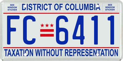 DC license plate FC6411