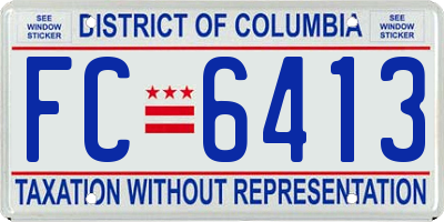 DC license plate FC6413