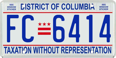 DC license plate FC6414