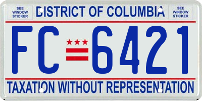 DC license plate FC6421