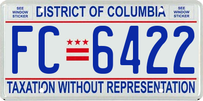 DC license plate FC6422