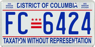 DC license plate FC6424