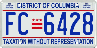 DC license plate FC6428