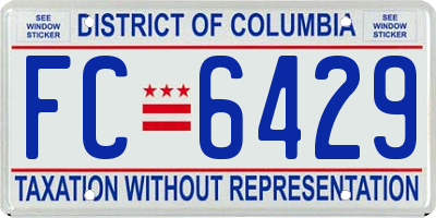 DC license plate FC6429