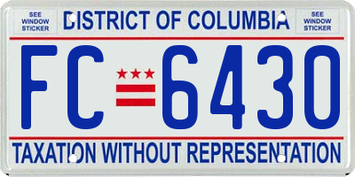 DC license plate FC6430