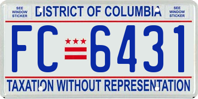 DC license plate FC6431