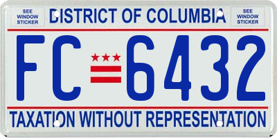 DC license plate FC6432