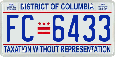 DC license plate FC6433