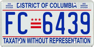 DC license plate FC6439