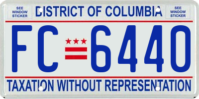 DC license plate FC6440