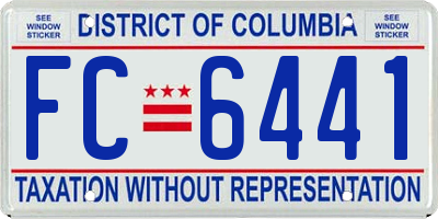 DC license plate FC6441