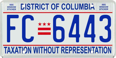 DC license plate FC6443