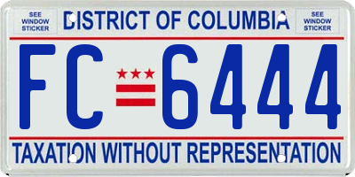 DC license plate FC6444