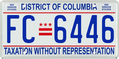 DC license plate FC6446