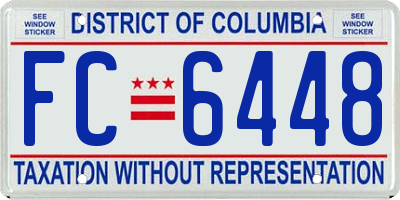 DC license plate FC6448