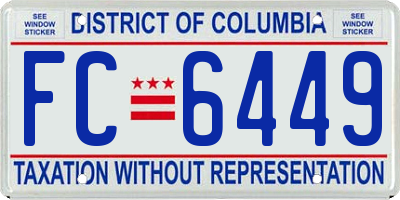 DC license plate FC6449