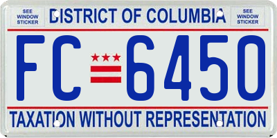 DC license plate FC6450