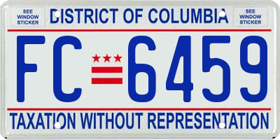 DC license plate FC6459