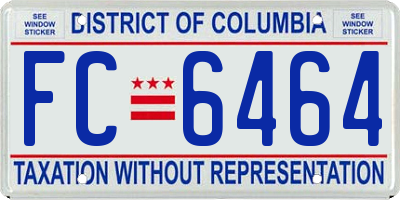 DC license plate FC6464