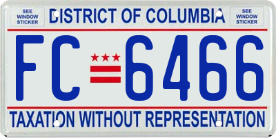 DC license plate FC6466