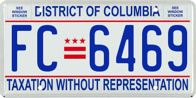 DC license plate FC6469