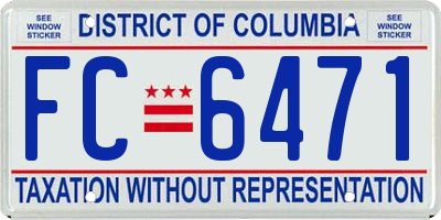 DC license plate FC6471