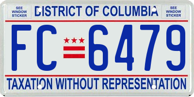 DC license plate FC6479