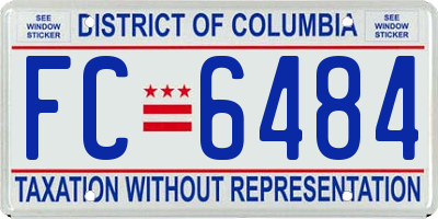 DC license plate FC6484