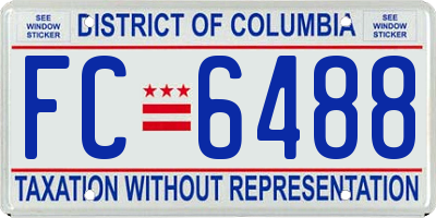 DC license plate FC6488