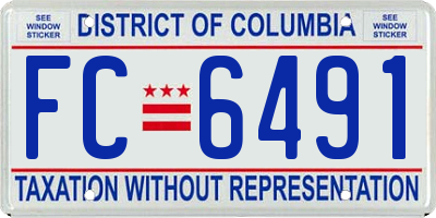 DC license plate FC6491