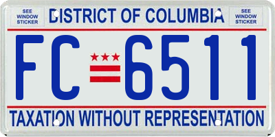 DC license plate FC6511