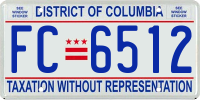 DC license plate FC6512