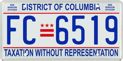 DC license plate FC6519