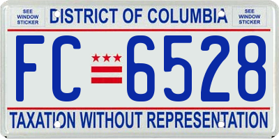 DC license plate FC6528