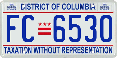 DC license plate FC6530