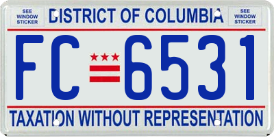 DC license plate FC6531