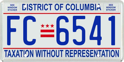 DC license plate FC6541